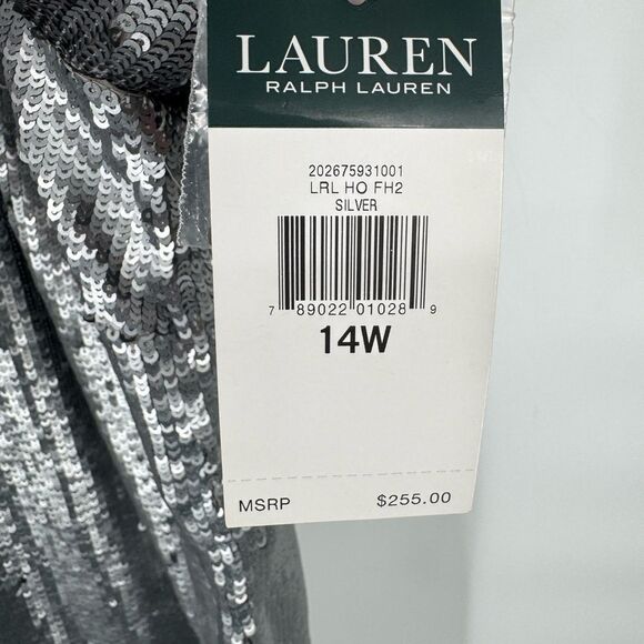 Lauren Ralph‎ Lauren Sequin Short Sleeve Shift Dress Size 14W NWT - Picture 7 of 9